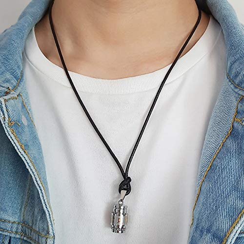 Asma Jewel House Cool Rotatable Mantra Stainless Steel Prayer Pendant Free Chain 20" Chain Necklace for Men/Boys