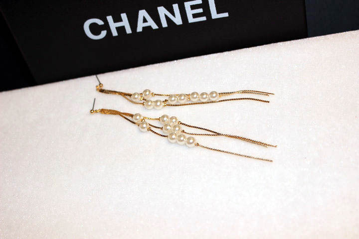 Asma Jewel House gold colour long tassel simulated pearl earrings for women