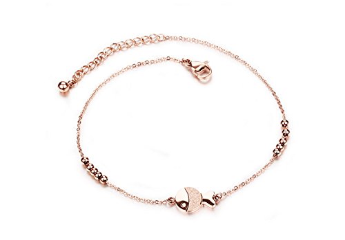 Asma Jewel House rose gold-plated stainless steel anklet for Girls Women (Fish)