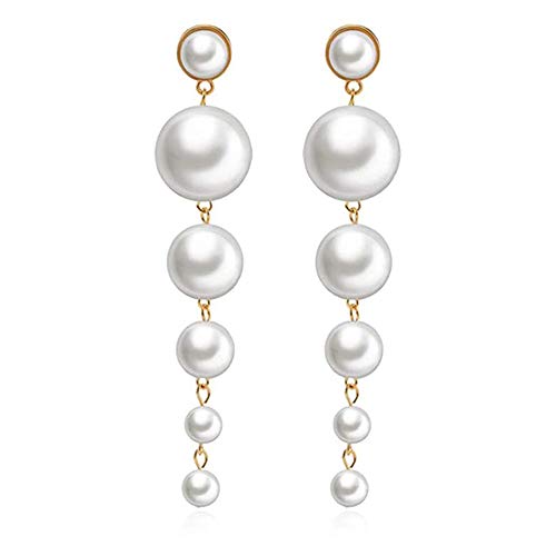 Asma Jewel House long imitation pearl trendy female earrings for Women Girls