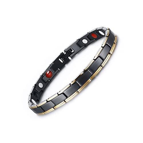 Asma Jewel House Health Black Power Magnet Magnetic Stones Chain Stainless Steel bracelet for women