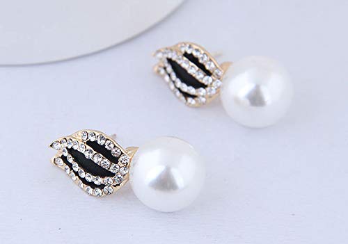 Asma Jewel House imitation pearl female oil water drop earrings for Women/Girls