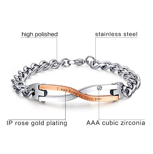 Asma Jewel House 316l Stainless Steel Lovers Best Friend Bracelet for Couples