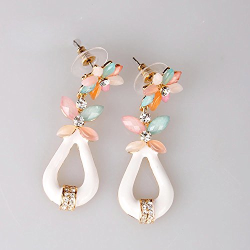 Asma multicolour flower crystal drop earrings for women/girls