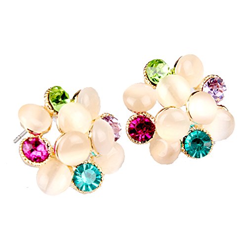 Asma multiclour flower design stud earrings for women