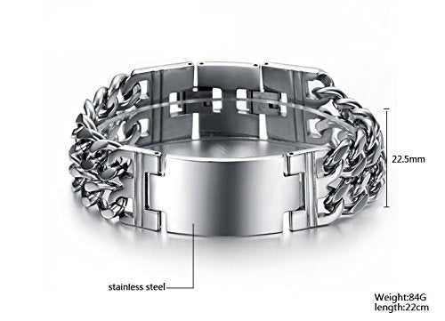 Asma Jewel House 316L Stainless Steel Glossy Surface Attractive Bracelet for Men