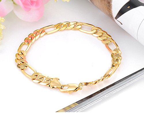 Asma Jewel House 18k Gold Plated Men's Fashion Link Bracelet for Men