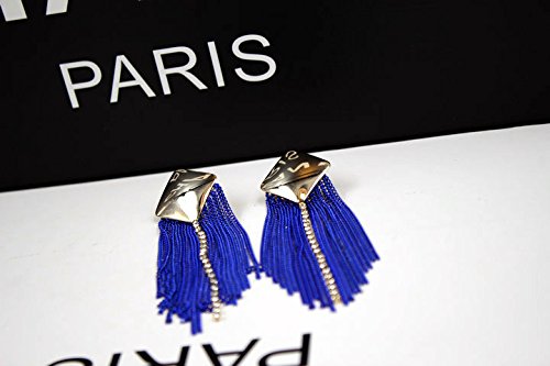 Asma Jewel House blue gold colour kite shape dangle earrings for women and girls