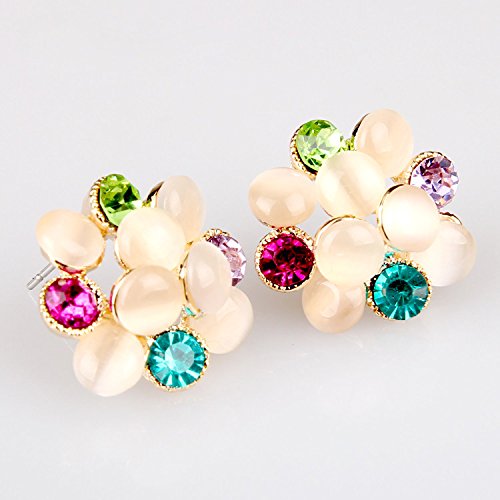 Asma multiclour flower design stud earrings for women