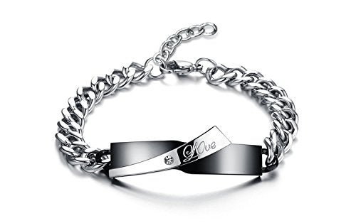 Asma Jewel House Stainless Steel Couple Love Beautiful Bracelets for Men and Women