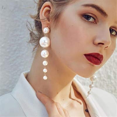 Asma Jewel House long imitation pearl trendy female earrings for Women Girls