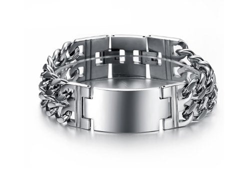 Asma Jewel House 316L Stainless Steel Glossy Surface Attractive Bracelet for Men