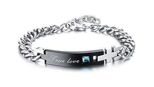 Asma Jewel House Stainless Steel True Love Couple Beautiful Bracelets for Men and Women