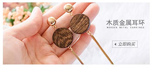 Asma Jewel House Big Round Wooden Pendant Earrings for Women and Girls