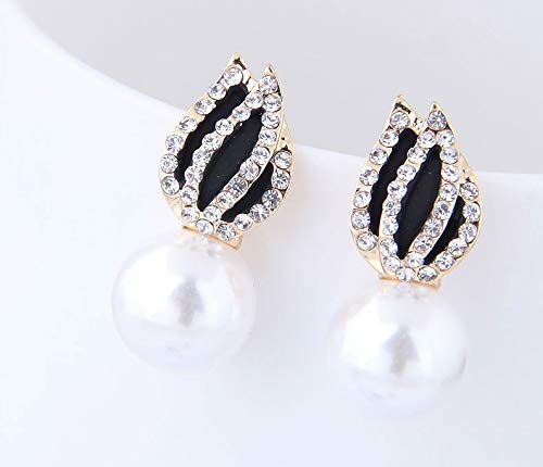 Asma Jewel House imitation pearl female oil water drop earrings for Women/Girls