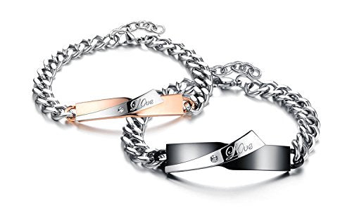 Asma Jewel House Stainless Steel Couple Love Beautiful Bracelets for Men and Women