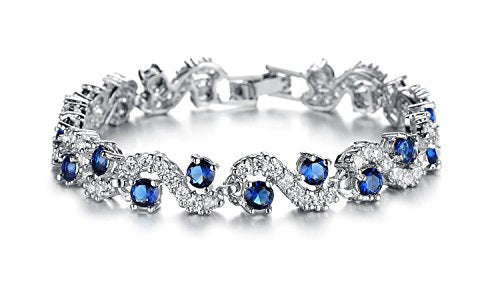 Asma Platinum Plated cz Rhinestones Beautiful Bracelet for Women