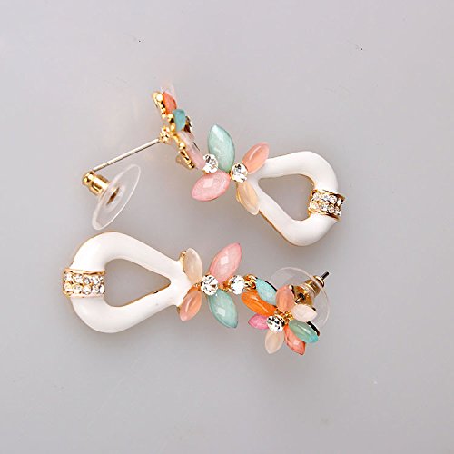 Asma multicolour flower crystal drop earrings for women/girls