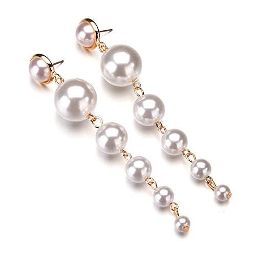 Asma Jewel House long imitation pearl trendy female earrings for Women Girls