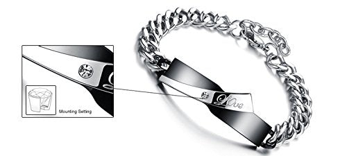 Asma Jewel House Stainless Steel Couple Love Beautiful Bracelets for Men and Women