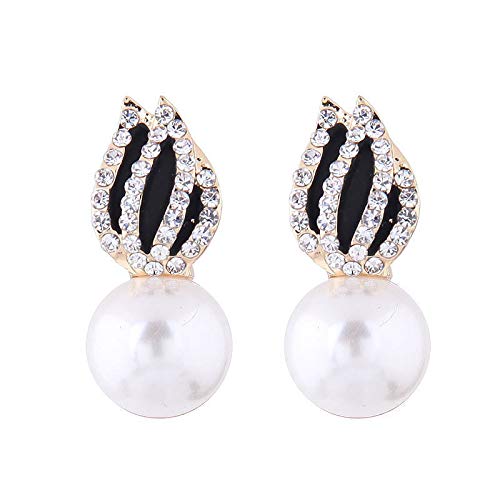 Asma Jewel House imitation pearl female oil water drop earrings for Women/Girls