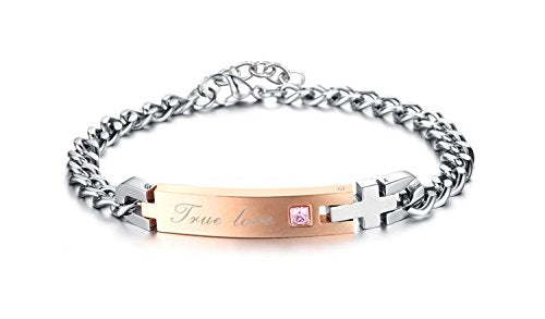 Asma Jewel House Stainless Steel True Love Couple Beautiful Bracelets for Men and Women