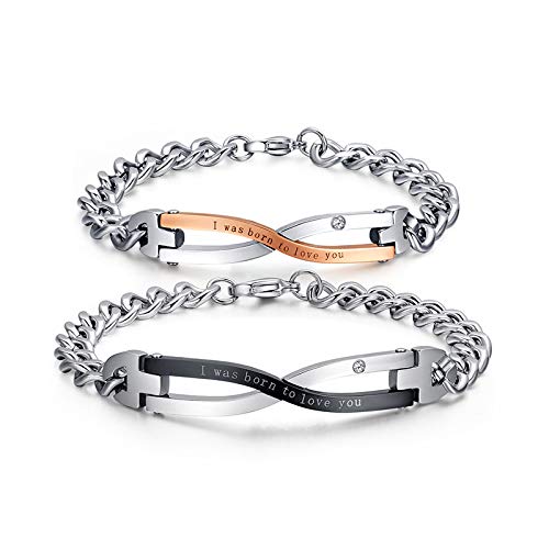 Asma Jewel House 316l Stainless Steel Lovers Best Friend Bracelet for Couples