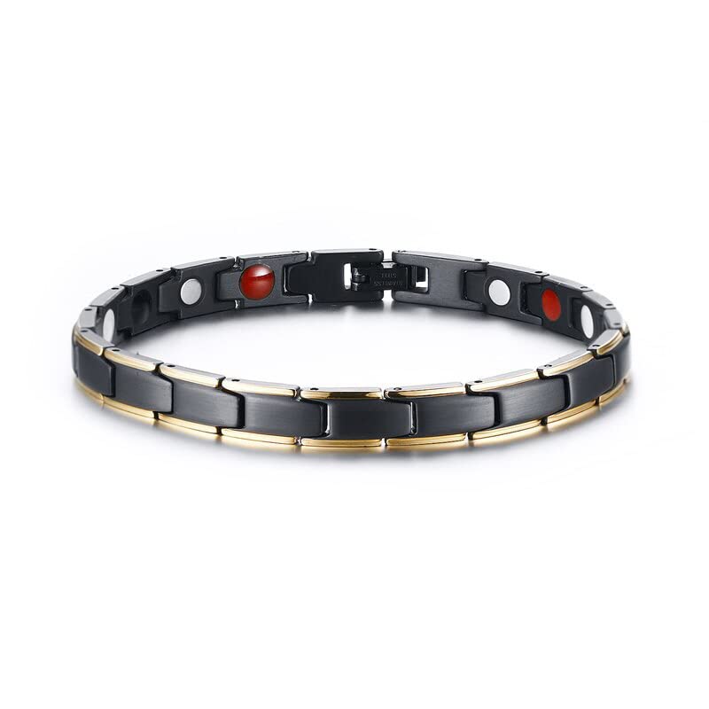 Asma Jewel House Health Black Power Magnet Magnetic Stones Chain Stainless Steel bracelet for women