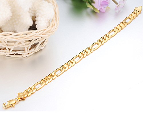 Asma Jewel House 18k Gold Plated Men's Fashion Link Bracelet for Men