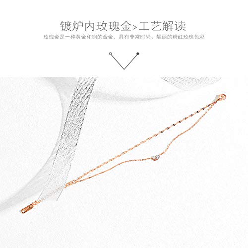 Asma Jewel House Simple Stainless Steel CZ Anklet Double-Layer for Girls