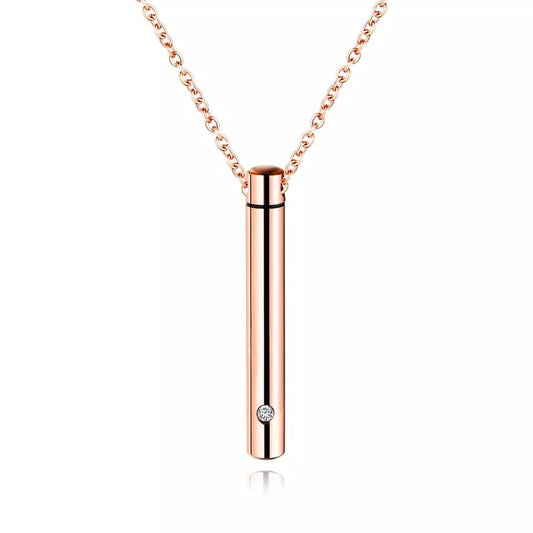 Asma Jewel House Gold Color Openable Cylinder Cremation Pendant Ashes Urn Memorial Keepsake Necklace For Men and Women