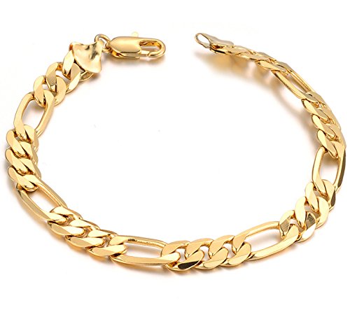 Asma Jewel House 18k Gold Plated Men's Fashion Link Bracelet for Men