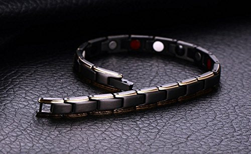 Asma Jewel House Health Black Power Magnet Magnetic Stones Chain Stainless Steel bracelet for women