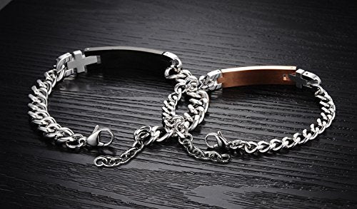 Asma Jewel House Stainless Steel True Love Couple Beautiful Bracelets for Men and Women