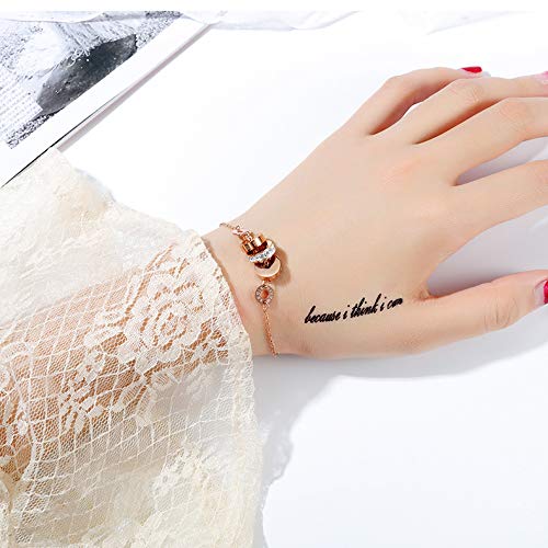 Asma Jewel House Exquisite Roman Numerals Circle Zirconia Gold Plated Bracelet for Women Girls