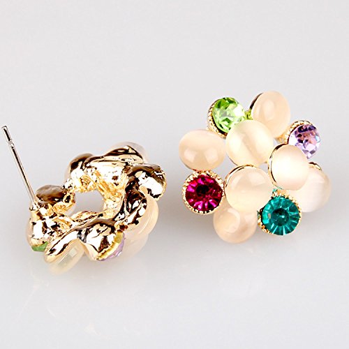 Asma multiclour flower design stud earrings for women