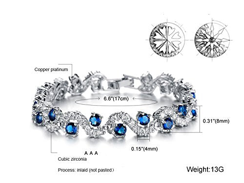 Asma Platinum Plated cz Rhinestones Beautiful Bracelet for Women