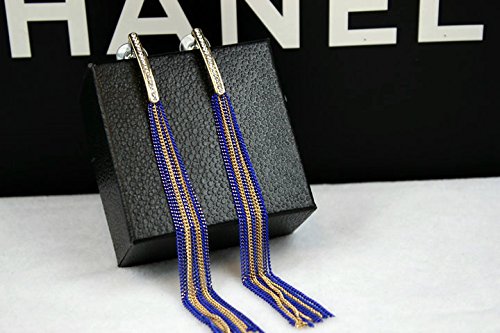 Asma Jewel House blue gold colour stylish tassel earrings for women/girls