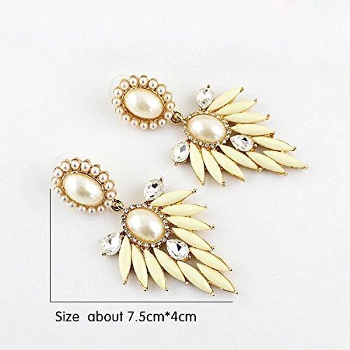 Asma beige coloue immitation gemstones beautiful earring for women