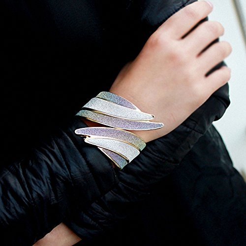 Asma Jewel House Fashion Cuff Colorful Angel Wings Bracelet Open Punk Ethnic Scrub Party Bangle Bracelet for Women/Girls