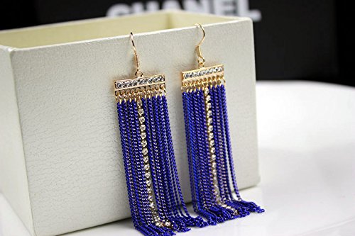 Asma Jewel House blue gold colour lovely tassel earrings for women and girls