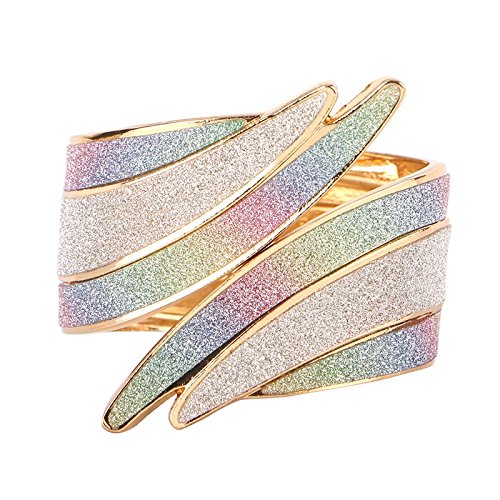 Asma Jewel House Fashion Cuff Colorful Angel Wings Bracelet Open Punk Ethnic Scrub Party Bangle Bracelet for Women/Girls