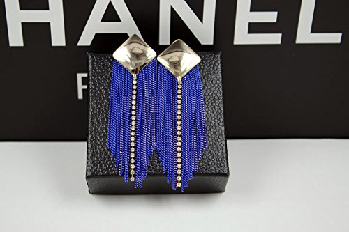 Asma Jewel House blue gold colour kite shape dangle earrings for women and girls