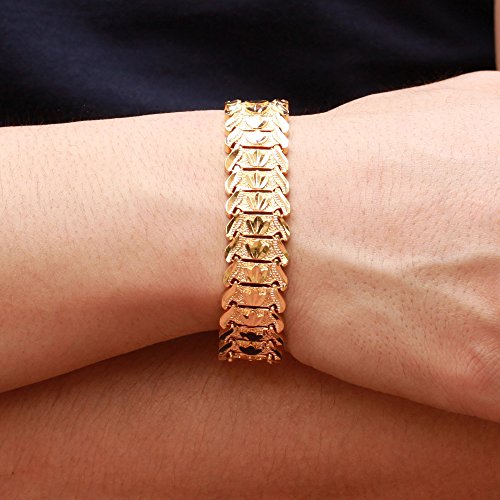 Asma Jewel House Stainless Steel 18K Gold Plated Bracelet for Men