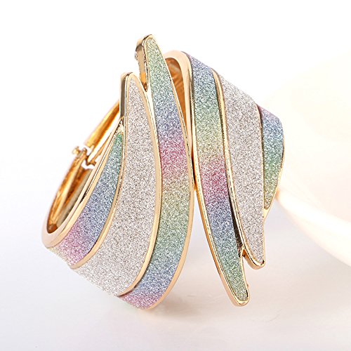 Asma Jewel House Fashion Cuff Colorful Angel Wings Bracelet Open Punk Ethnic Scrub Party Bangle Bracelet for Women/Girls