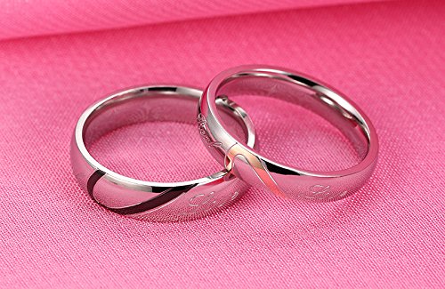 Asma Jewel House Real Love Puzzle Heart Stainless Steel Valentine Love Wedding Engagement Promise Band Couple Ring