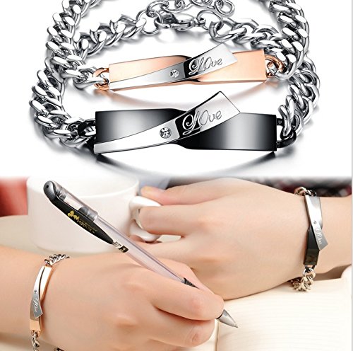 Asma Jewel House Stainless Steel Couple Love Beautiful Bracelets for Men and Women