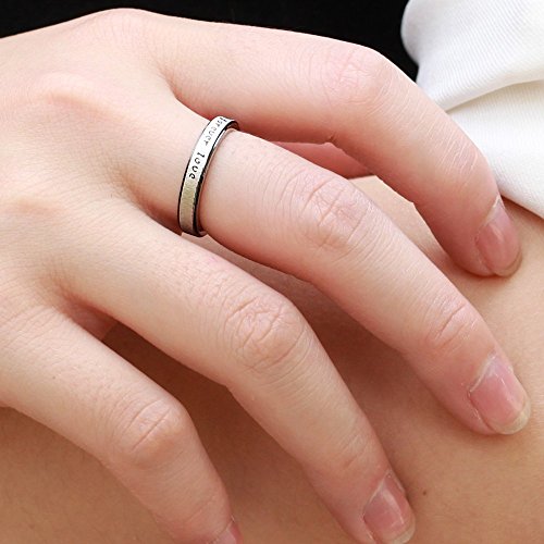 Asma Jewel House Heart Forever Love Silver Stainless Steel Couple Ring for Men and Women