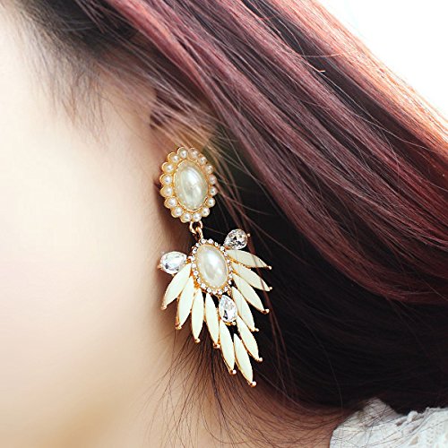 Asma beige coloue immitation gemstones beautiful earring for women