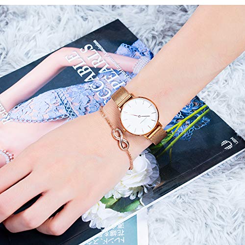 Asma Jewel House infinite 8 word wind double chain infinity gold color bracelet for Women